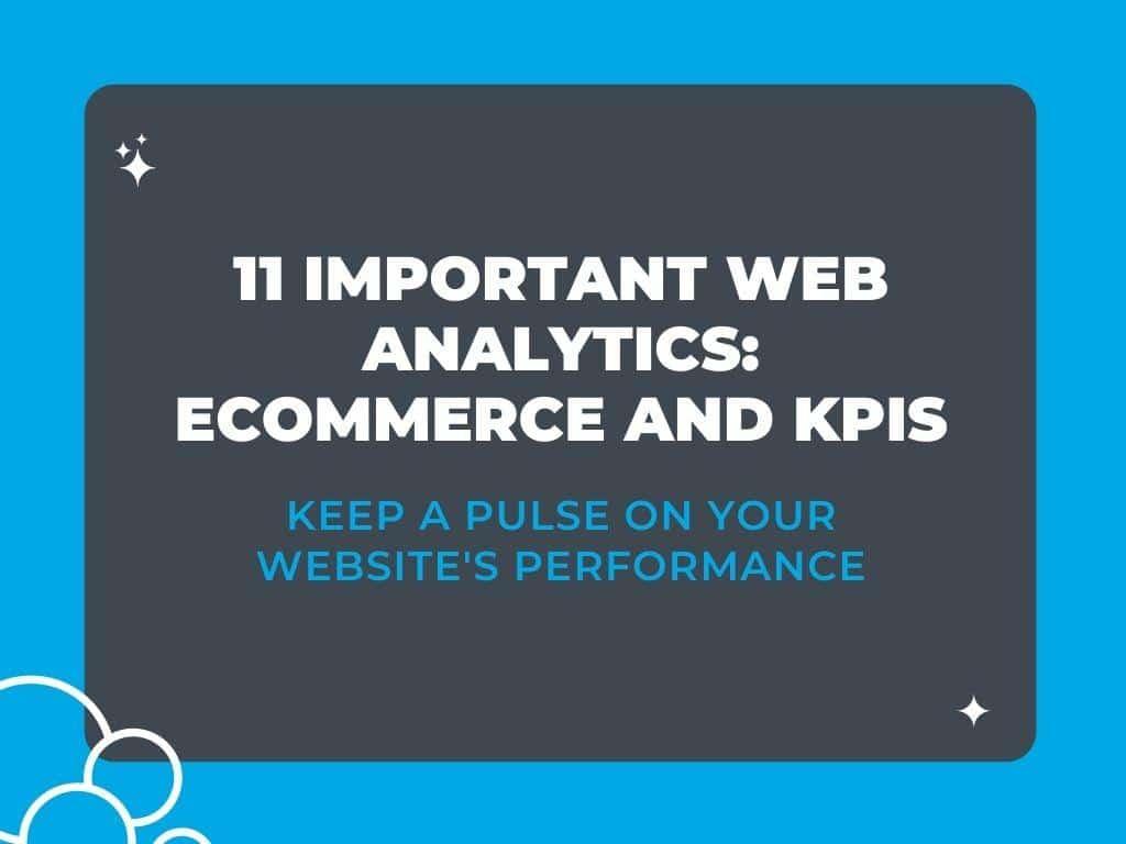 11 Important Web Analytics: Ecommerce and KPIs